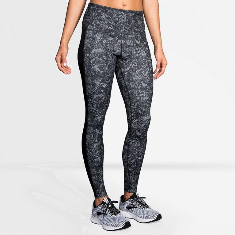 Brooks Greenlight Israel - Women's Running Leggings - Grey (78490-BRON)